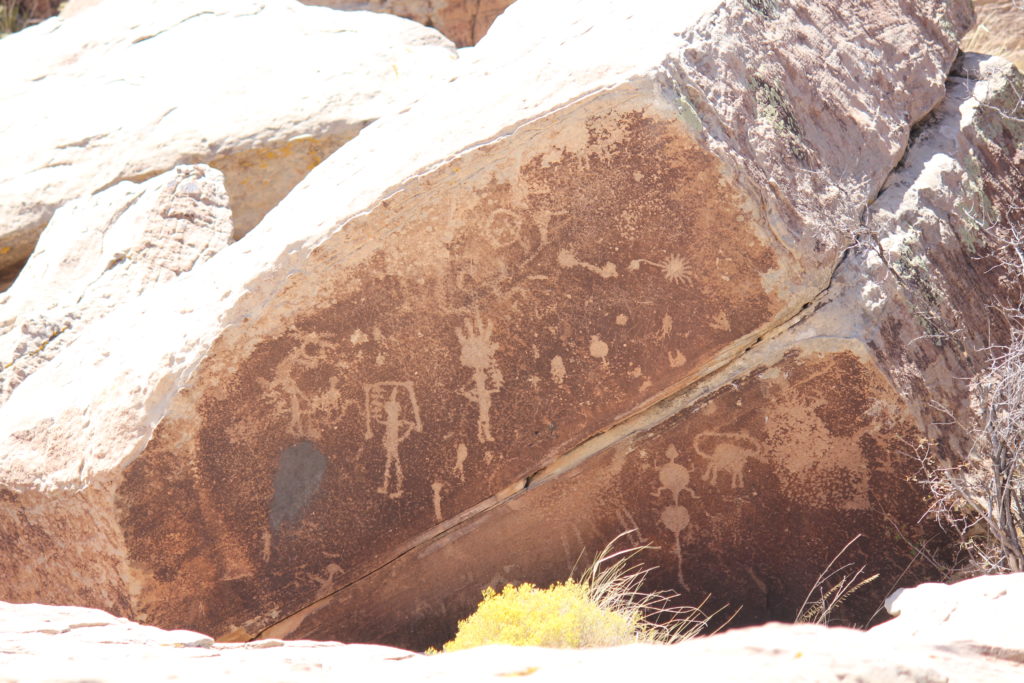 Petroglyphs at the Petrified Forest National Park.
