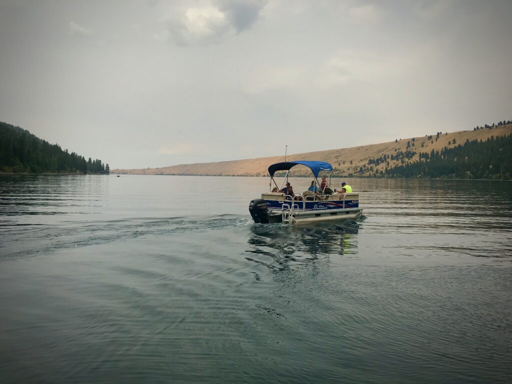 Wallowa Lake pontoon boat