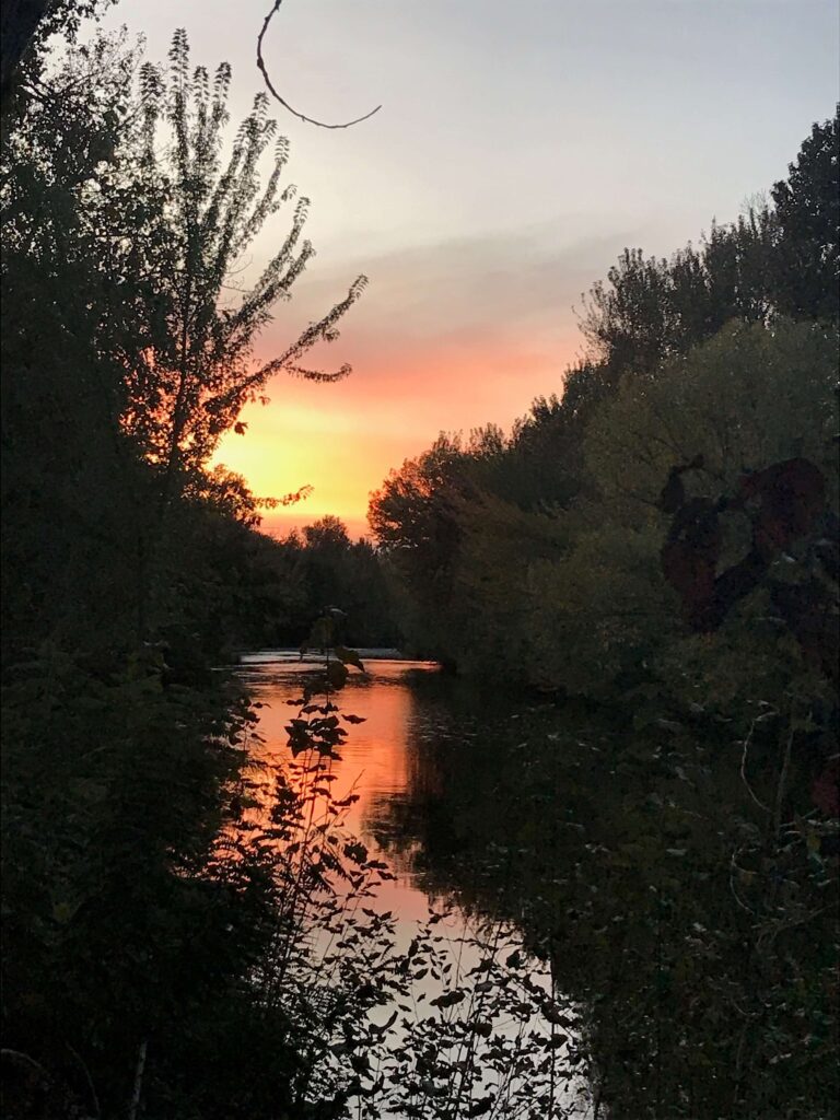 Sunset over the Boise River