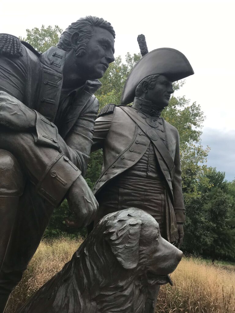 Lewis and Clark statue in St. Charles, Missouri