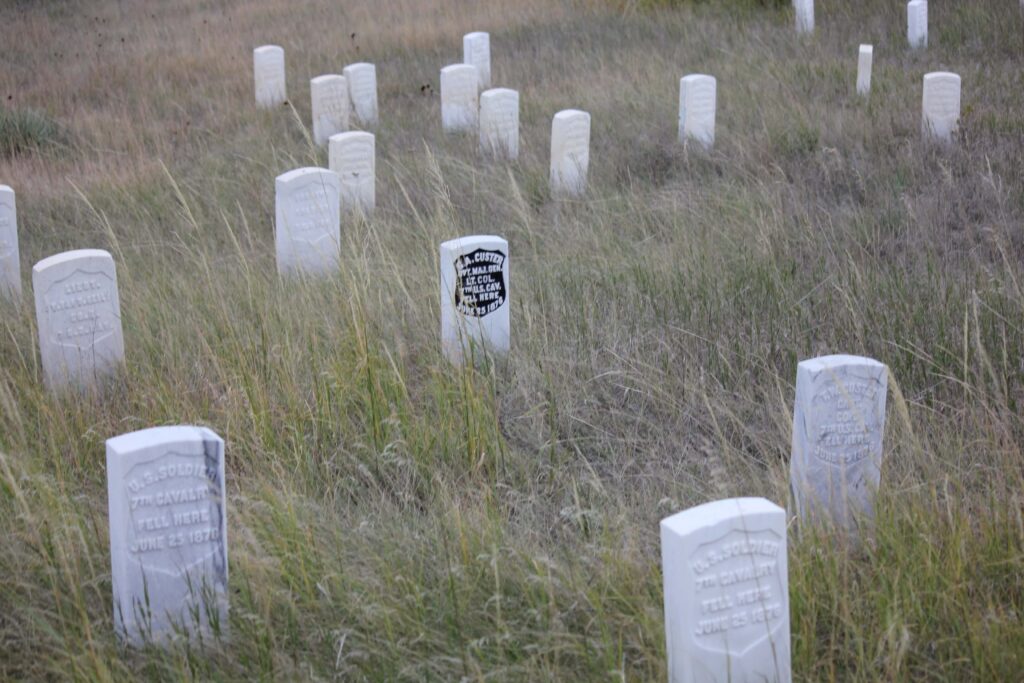 Grave markers at Little Bighorn